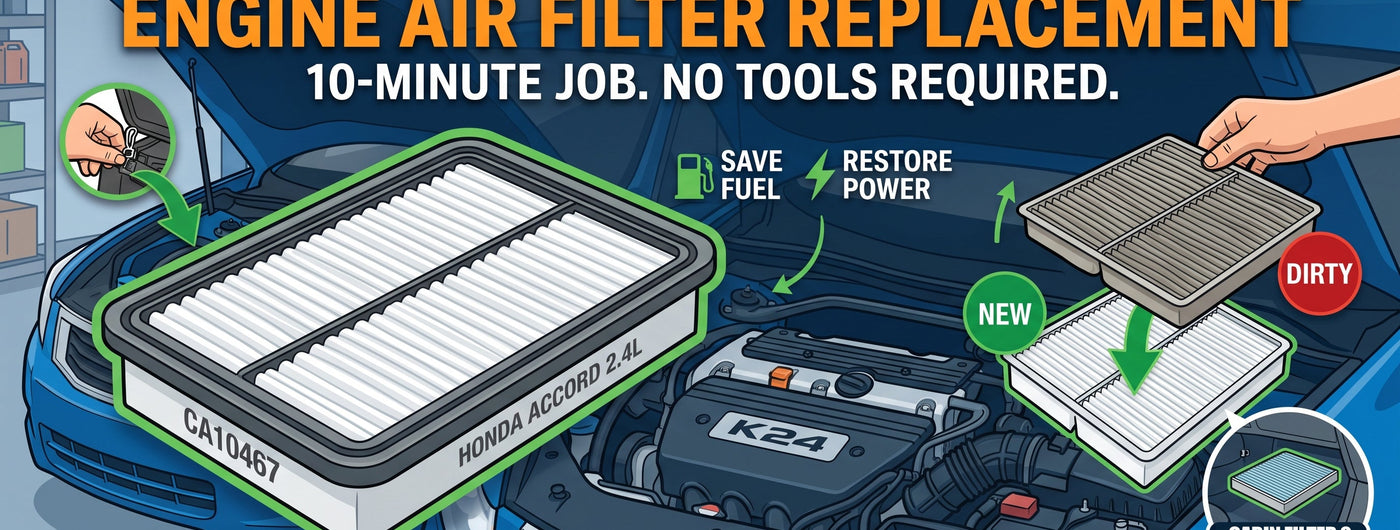 How to Replace Your Honda Accord 2.4L Engine Air Filter — 10-Minute Job, No Tools Required