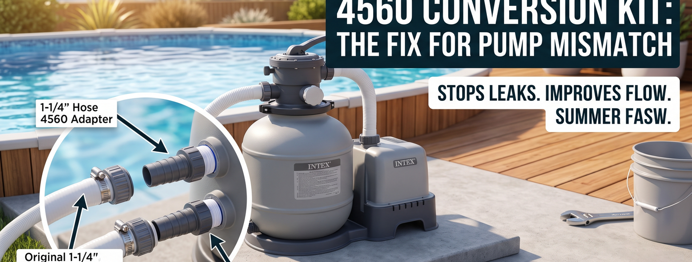 How to Convert Your Intex & Bestway Pool Hoses from 1-1/4" to 1-1/2": 4560 Kit Install in 20 Minutes