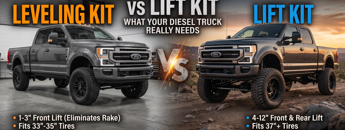 Leveling Kit vs Lift Kit: What Your Diesel Truck Really Needs