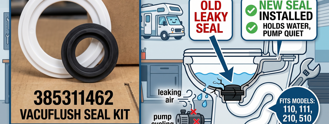 RV VacuFlush Toilet Bowl Seal Replacement: Fix That Leak and Stop the Constant Pump Cycling