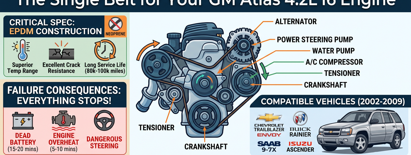 GM 4.2L Atlas Serpentine Belt Replacement: 6PK2320 DIY Guide for Trailblazer, Envoy & Rainier
