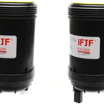 2Pcs FS1098 Fuel Water Separator Fuel Filter with PCV Valve Replaces B6.7 ISL8.9 L9 5319680 5308722