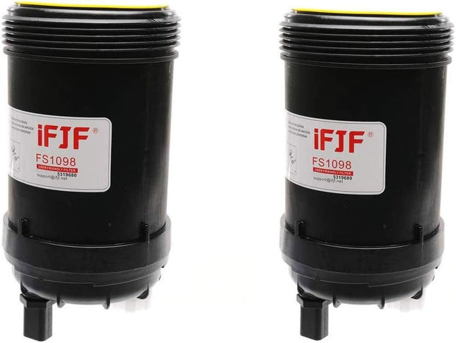 2Pcs FS1098 Fuel Water Separator Fuel Filter with PCV Valve Replaces B6.7 ISL8.9 L9 5319680 5308722