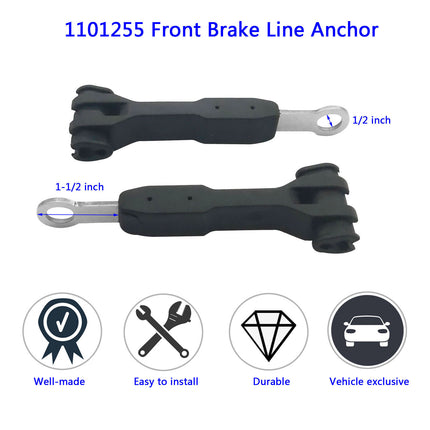 iFJF 1101255 Front Brake Line Anchor Brake Hose Bracket Separator for Wrangler JK JL Unlimited 2 4 Doors (Black)
