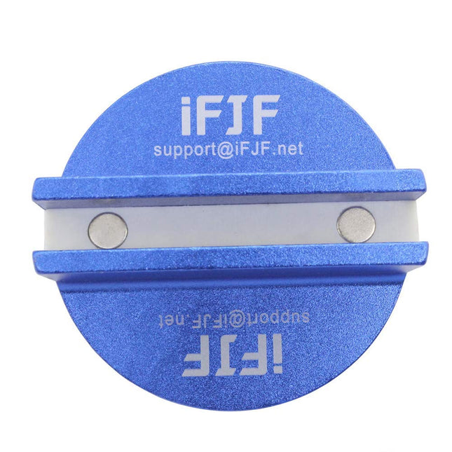 iFJF Jack Pad Suitable for Universal Vehicles 0.4" Slotted Aluminum Groove Frame Guide Rail Adapter (Blue)