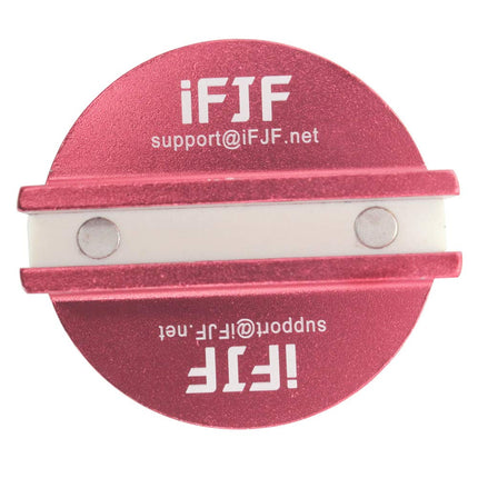 iFJF Jack Pad Suitable for Universal Vehicles 0.4" Slotted Aluminum Groove Frame Guide Rail Adapter (Red)