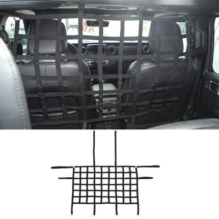 iFJF Car Rear Seat Isolation Barrier Net Back Pet Dog Seat Divider for Wrangler JK JL Unlimited 2 Door 4 Door for Pet Children Safe Drive
