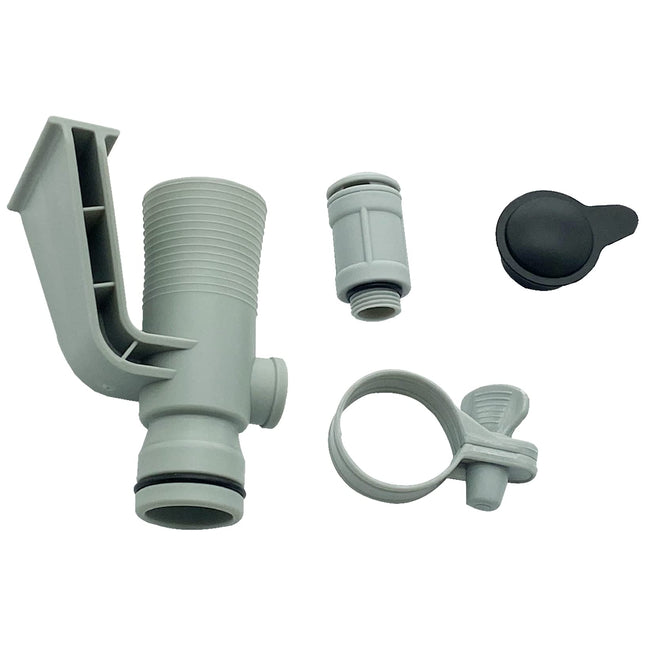iFJF 637R 12363 Pipe Holder & Air Jet Valve Replacement for Above Ground Swimming Pool (with Black Cap)