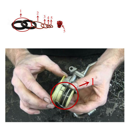 iFJF Fuel Filter Head Primer Seal Rebuild Kit and Air Bleeder Screw for 2001-2013 GM Duramax Fuel Filter Housing -Aluminum Screw(Black)