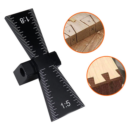 iFJF Dovetail Marker Wood Dovetail Tool Woodworking Hand Tool Precise Dovetail Guide with 1:5 1:8 (Black)