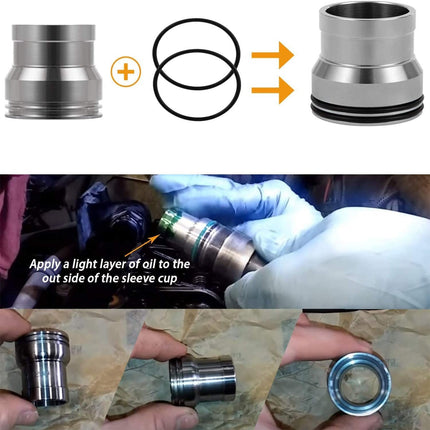 iFJF 3126 3126B Fuel Injector Sleeve Cup Removal and Installation Tool Kit Replacement for Cat Caterpillar C7 C9 Heui Injector Structure 10R-0781