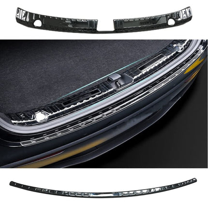 iFJF Interior and Exterior Rear Trunk Sill Plate for Model Y 2019-2021 Stainless Steel Black Trim Cover Protector