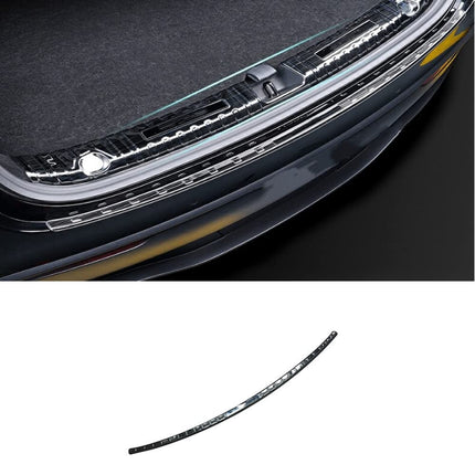 iFJF Rear Trunk Outer Bumper Guard Trim Cover for Model Y 2019-2021 Stainless Steel Black Sill Plate Rear Trunk Bumper