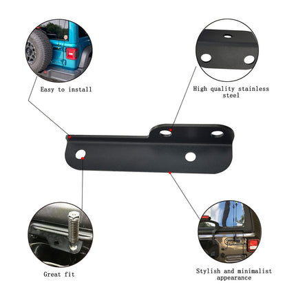iFJF Tailgate Hinge CB Antenna Flag Mounting Bracket for Wrangler JL JLU 2018-2021 Two in One Design No Drill Installation