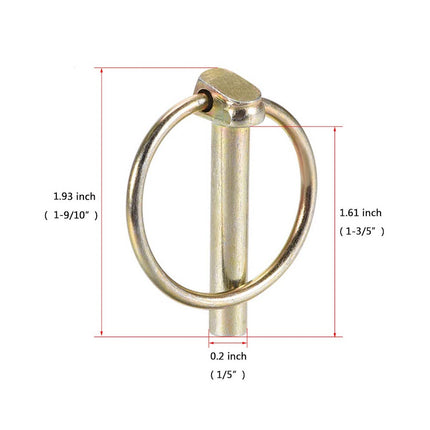 iFJF 20 pcs 1/5" x 1-3/5" Pin Clips Lynch Pin Disconnect Snap Pin for Farm Tractors Trailers Trucks Mowers Boat Kayak