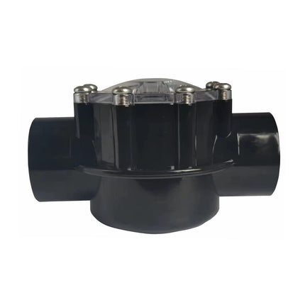 iFJF 7235 Check Valve 180-Dgree,1-1/2-Inch to 2-Inch Replacement for Pools and Spas Straight Through Flow (Black)