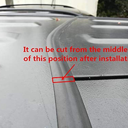 2pcs Roof Flow Seal Strip Hard Top Seal for Wrangler JK JL 2007-2022 Waterproof Dustproof Reduce Noise Sun-Resistant