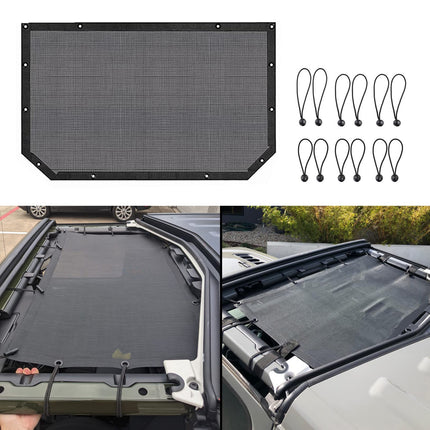 iFJF Roof Top Sunshade Provide UV Wind Noise Protection for 2018-2022 Wrangler JL JLU 2 Door 4 Door Sahara Rubicon Sport Sport S Mesh Sun Shade Cover