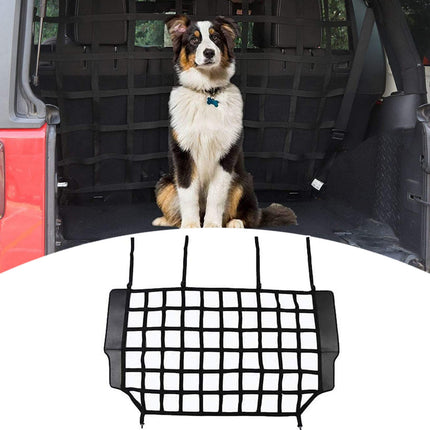 iFJF Vehicle Rear Seat Isolation Barrier Net Back Pet Dog Seat Divider for 2007-2021 Wrangler JK JL Unlimited for Pet Dog Safe Drive