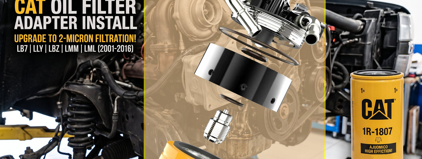 Duramax CAT Oil Filter Adapter Install: Why the 7791 13/16"-16 to 1-1/8"-16 Thread Adapter Is Worth It