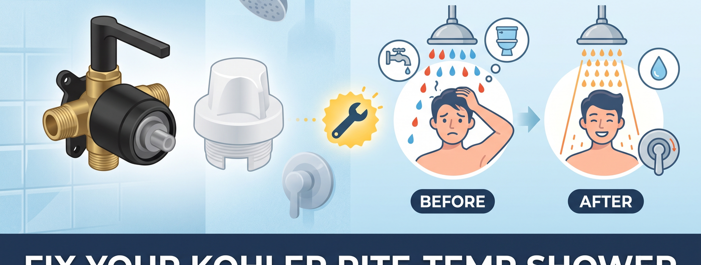 Fix Your Kohler Rite-Temp Shower Valve: GP76851 Mixer Cap & Pressure Balancing Unit Replacement