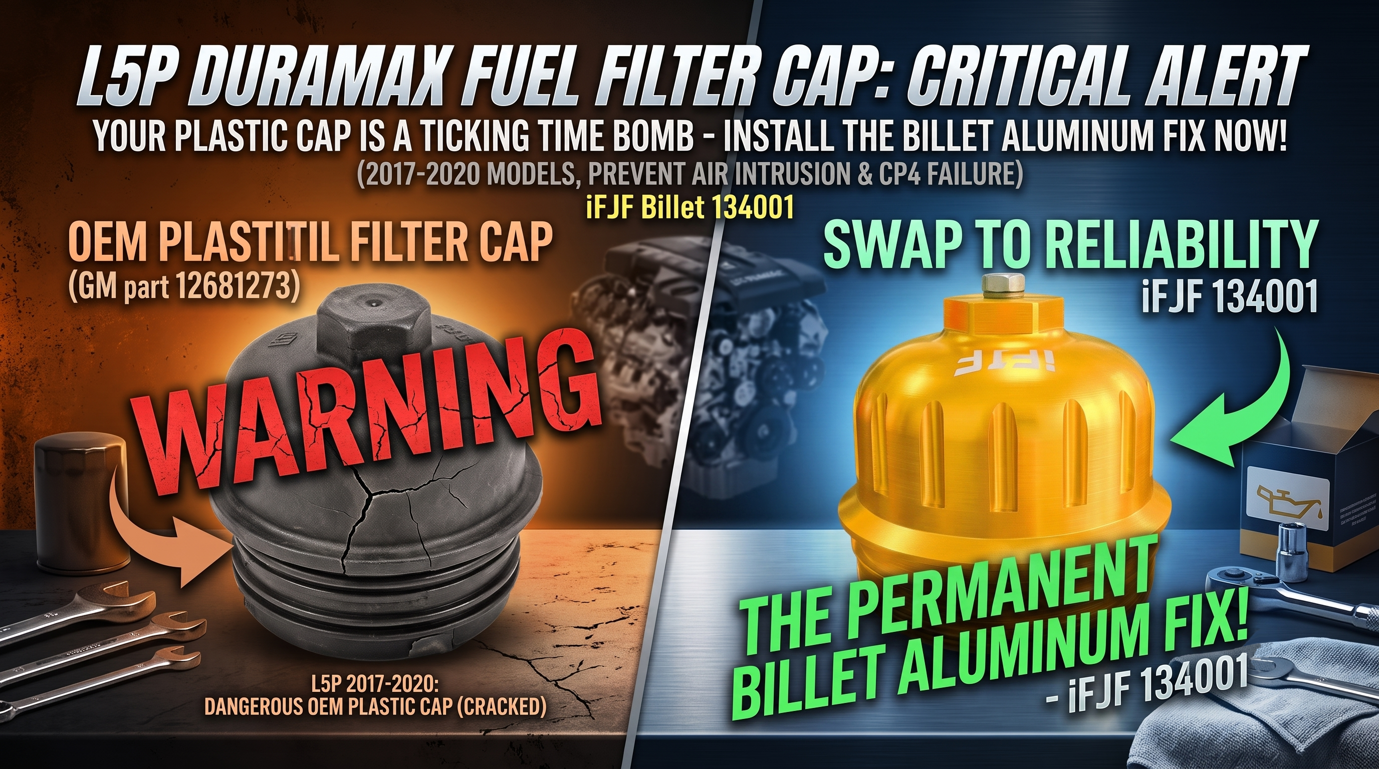 Your L5P's Plastic Fuel Filter Cap Is a Ticking Time Bomb — Here's the Fix