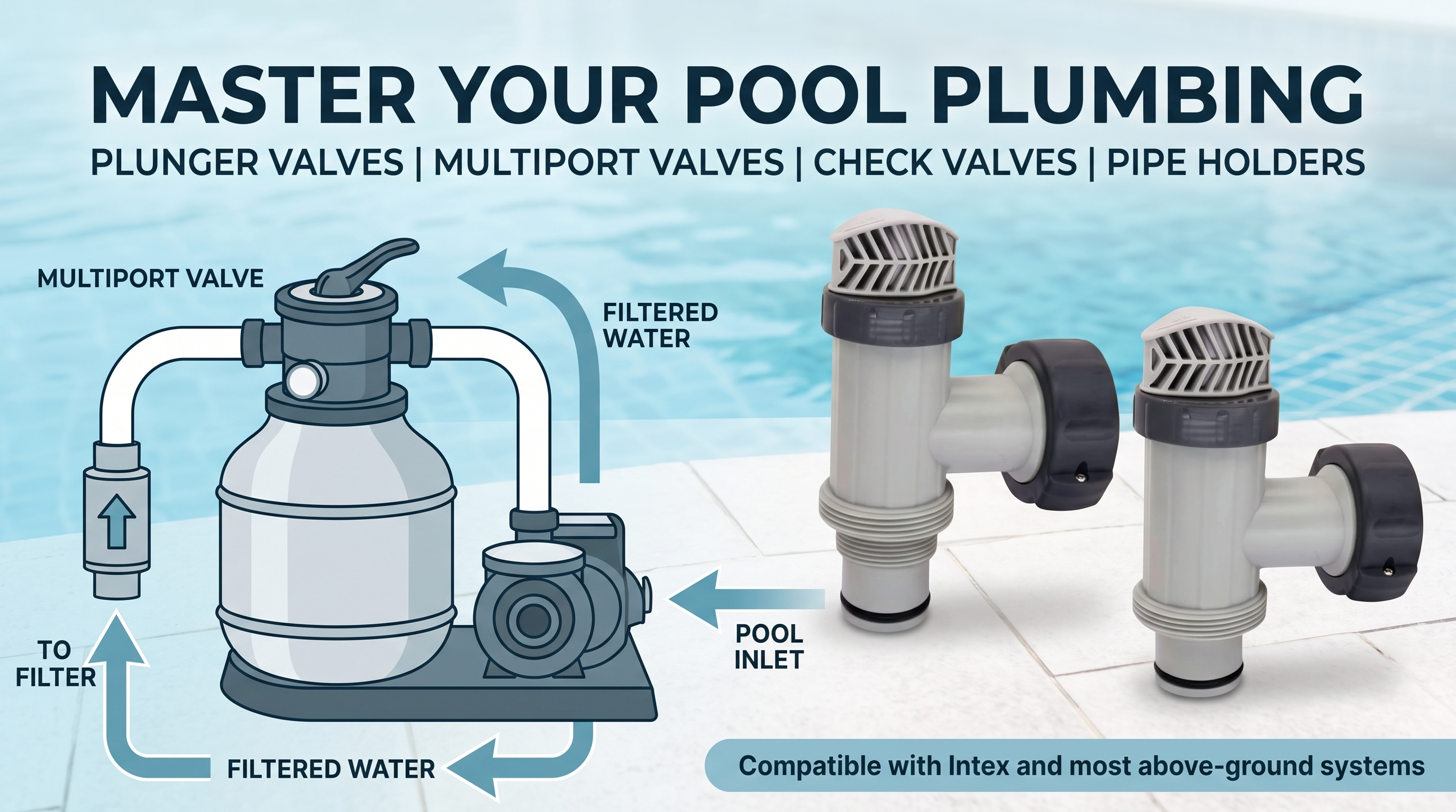 Above Ground Pool Plumbing Parts Explained: Valves, Unions, and Fittings Guide