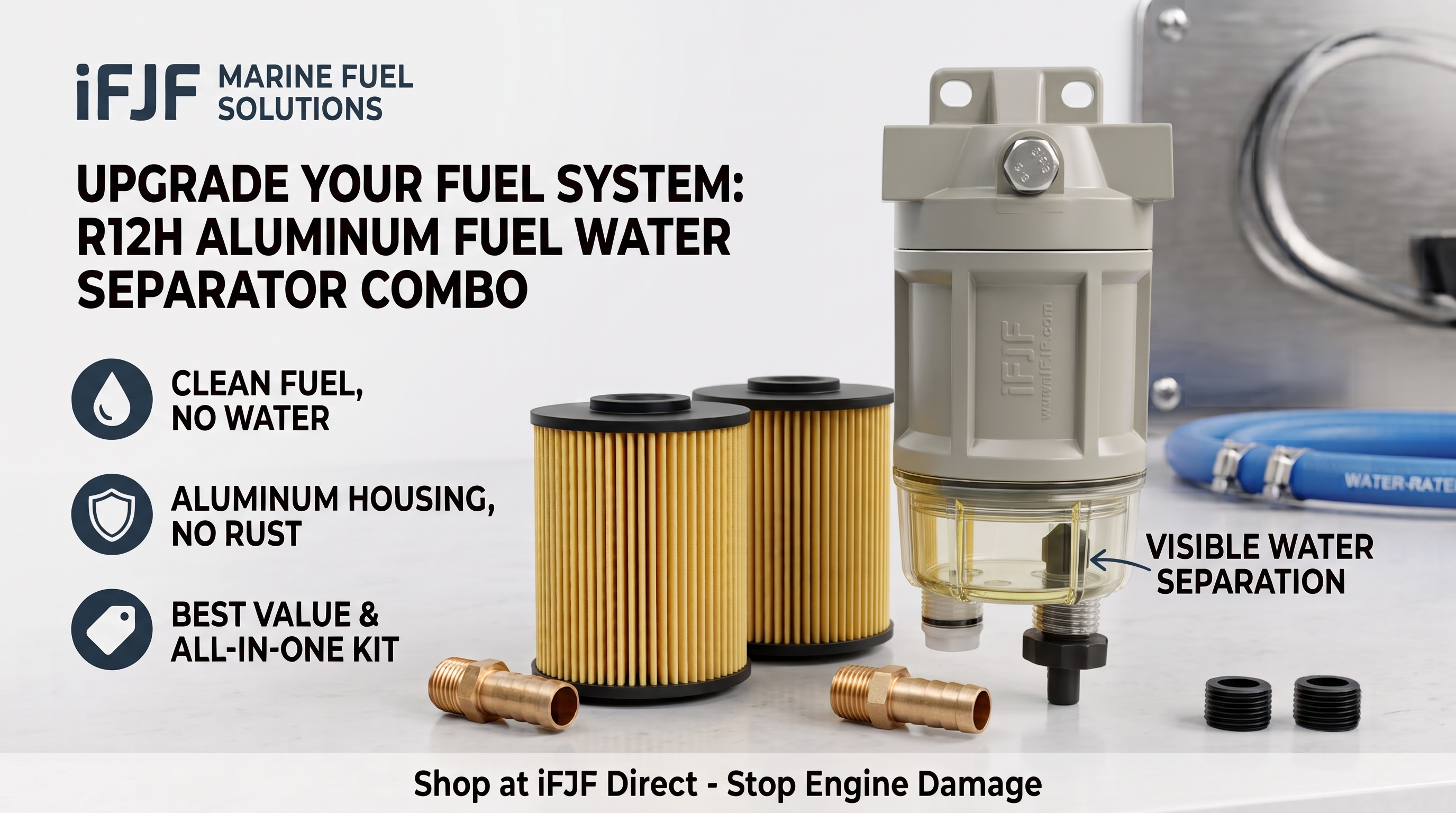 Marine Fuel Water Separator Install: R12H Aluminum Housing vs Racor S3240 — Complete Guide for Boat Owners