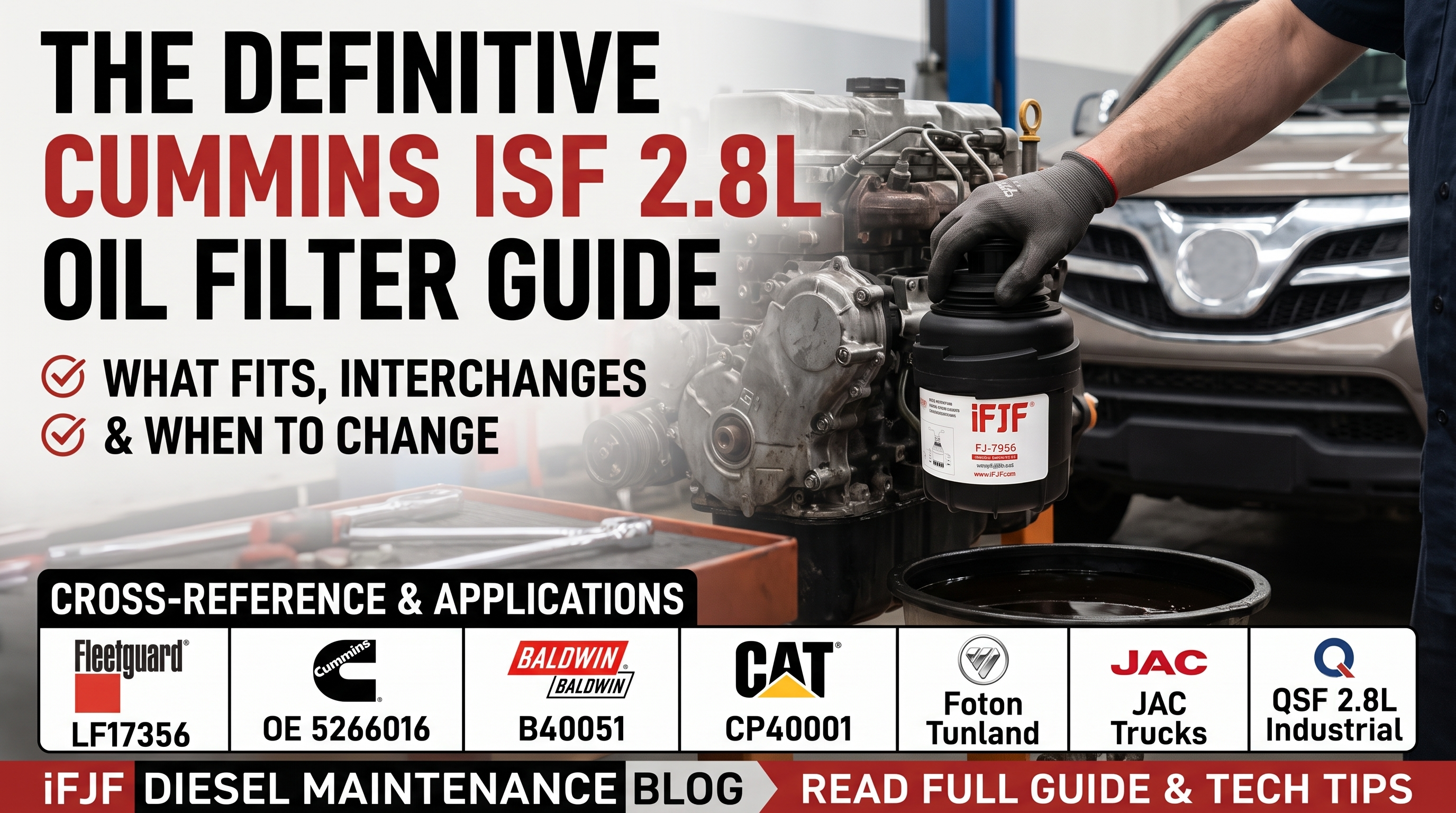 Cummins ISF 2.8L Oil Filter Cross-Reference: LF17356 vs 5266016 — What Actually Fits & When to Change