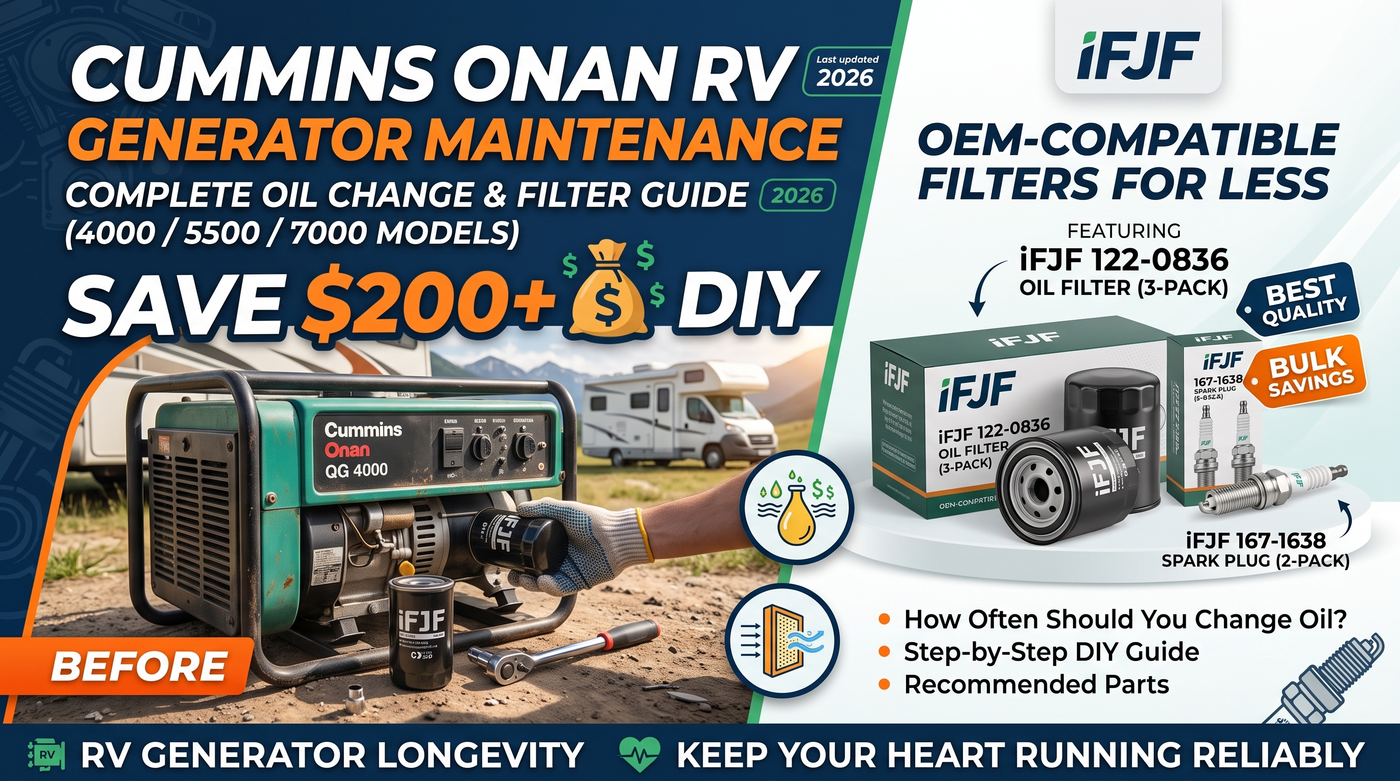 Cummins Onan RV Generator Maintenance: Complete Oil Change & Filter Guide (4000/5500/7000) — Save $200+ DIY