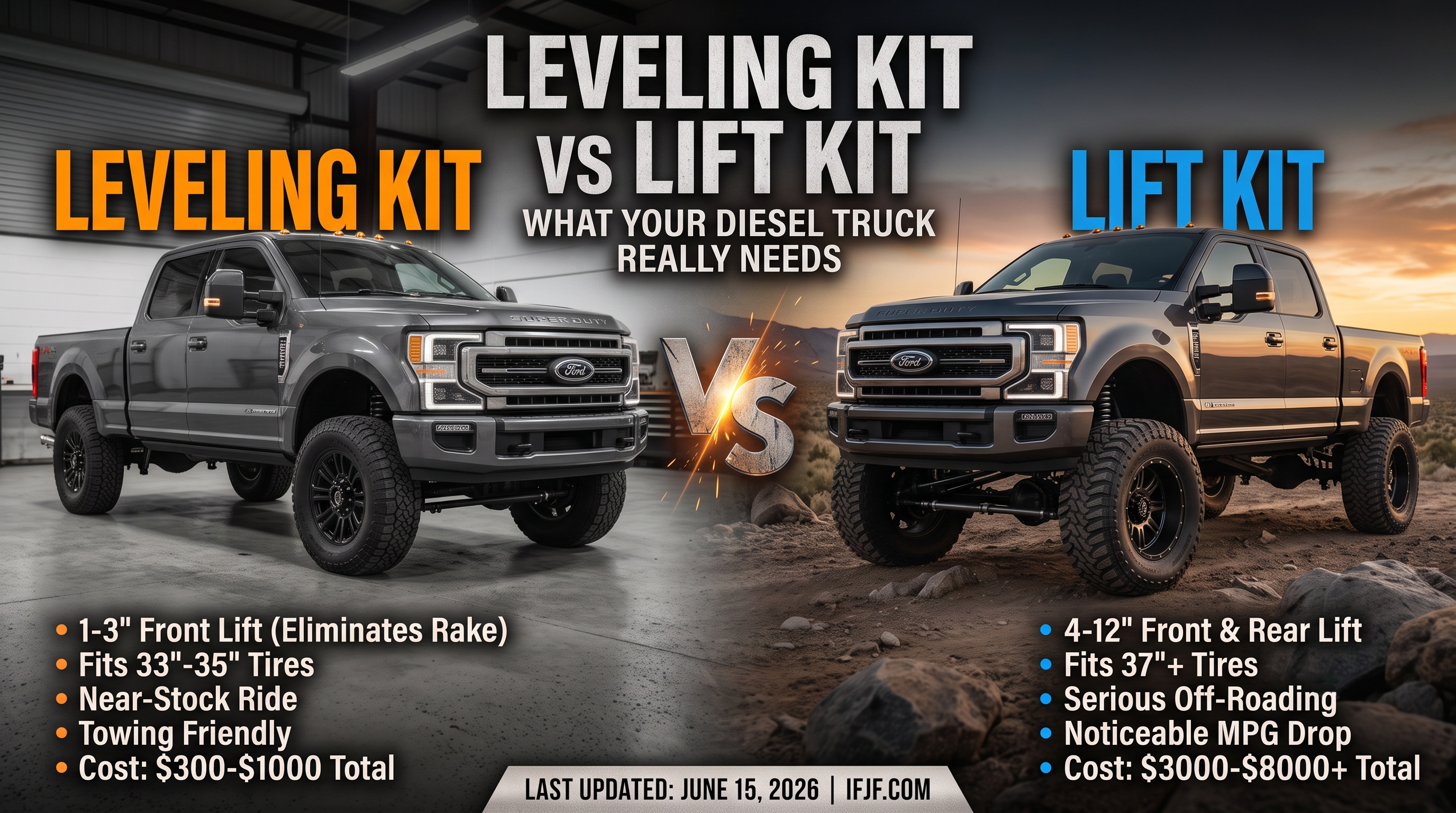 Leveling Kit vs Lift Kit: What Your Diesel Truck Really Needs