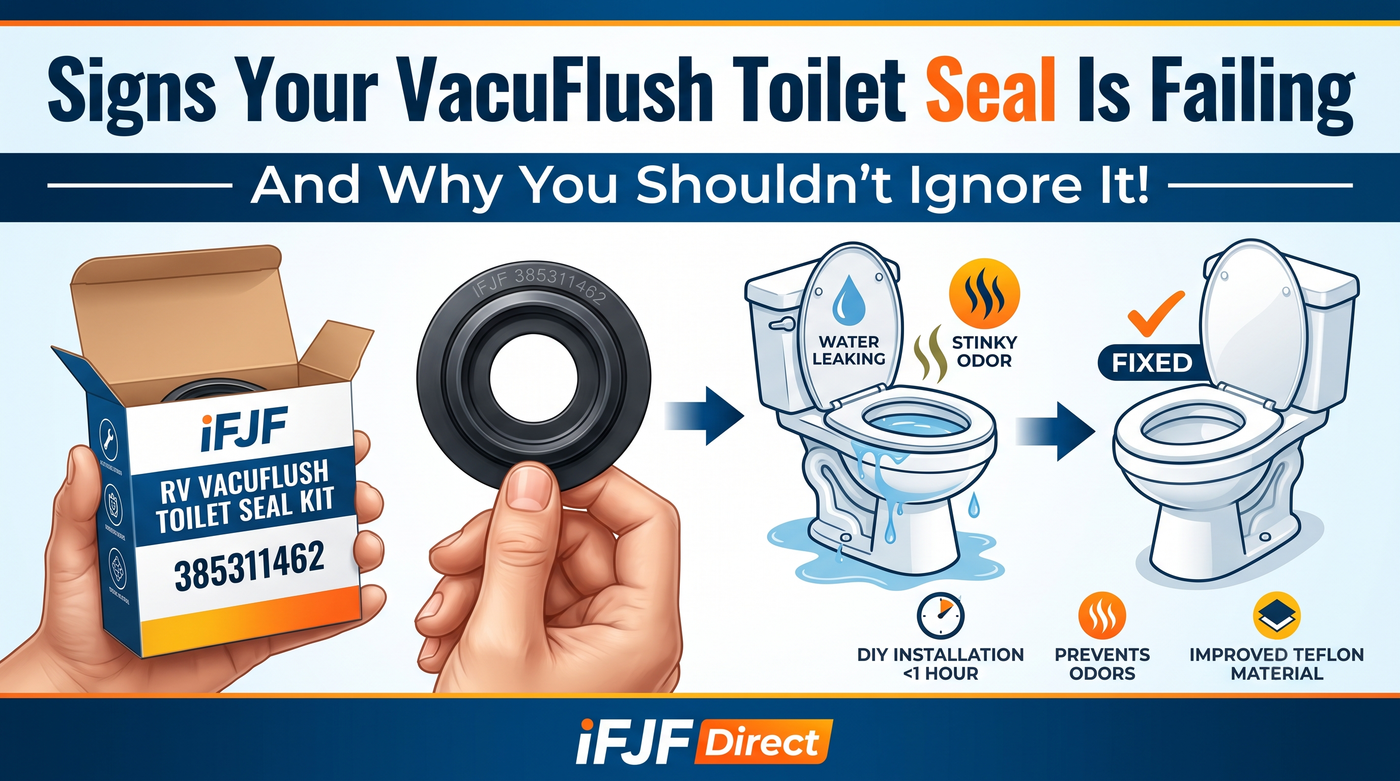 RV VacuFlush Toilet Seal Replacement Guide: 385311462 Kit for Dometic Sealand 110/210/510 — Stop the Odor & Leaks