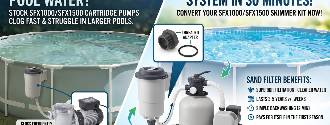 Convert Your Intex Skimmer Pool to a Sand Filter System: SFX1000/SFX1500 Kit Install in 30 Minutes