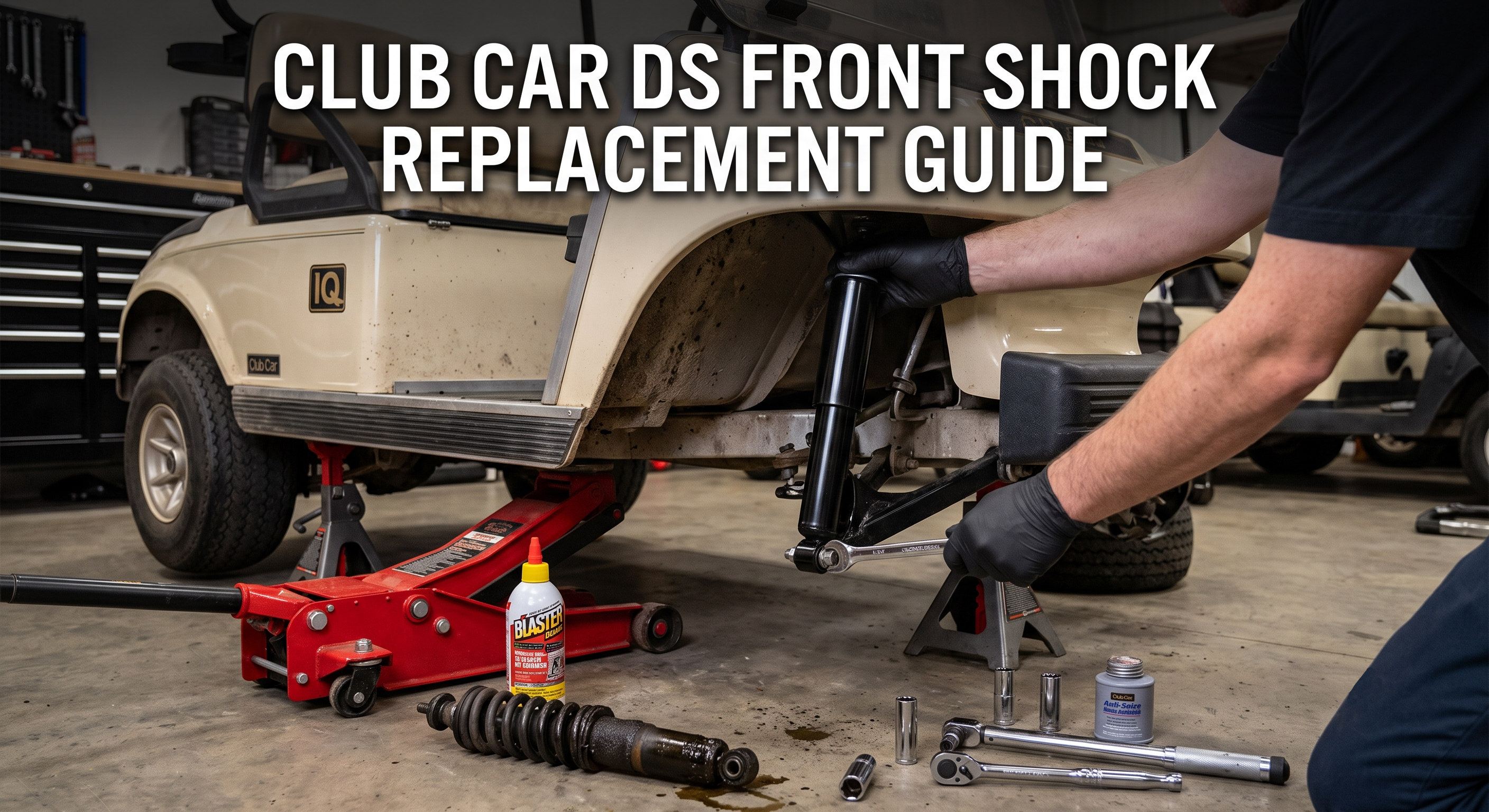 Club Car DS Front Shock Absorber Replacement — 1014235 DIY Install Guide (1981–2013 Models)