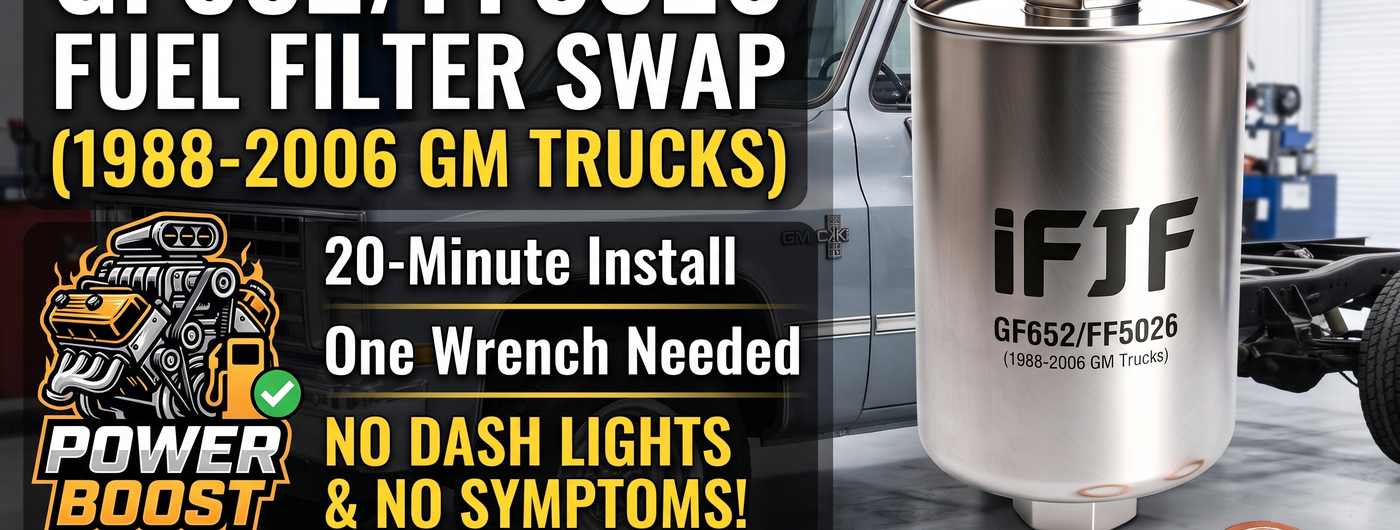 GF652/FF5026 Fuel Filter Swap on 1988-2006 GM Trucks: 20 Minutes, One Wrench, No Dashboard Lights