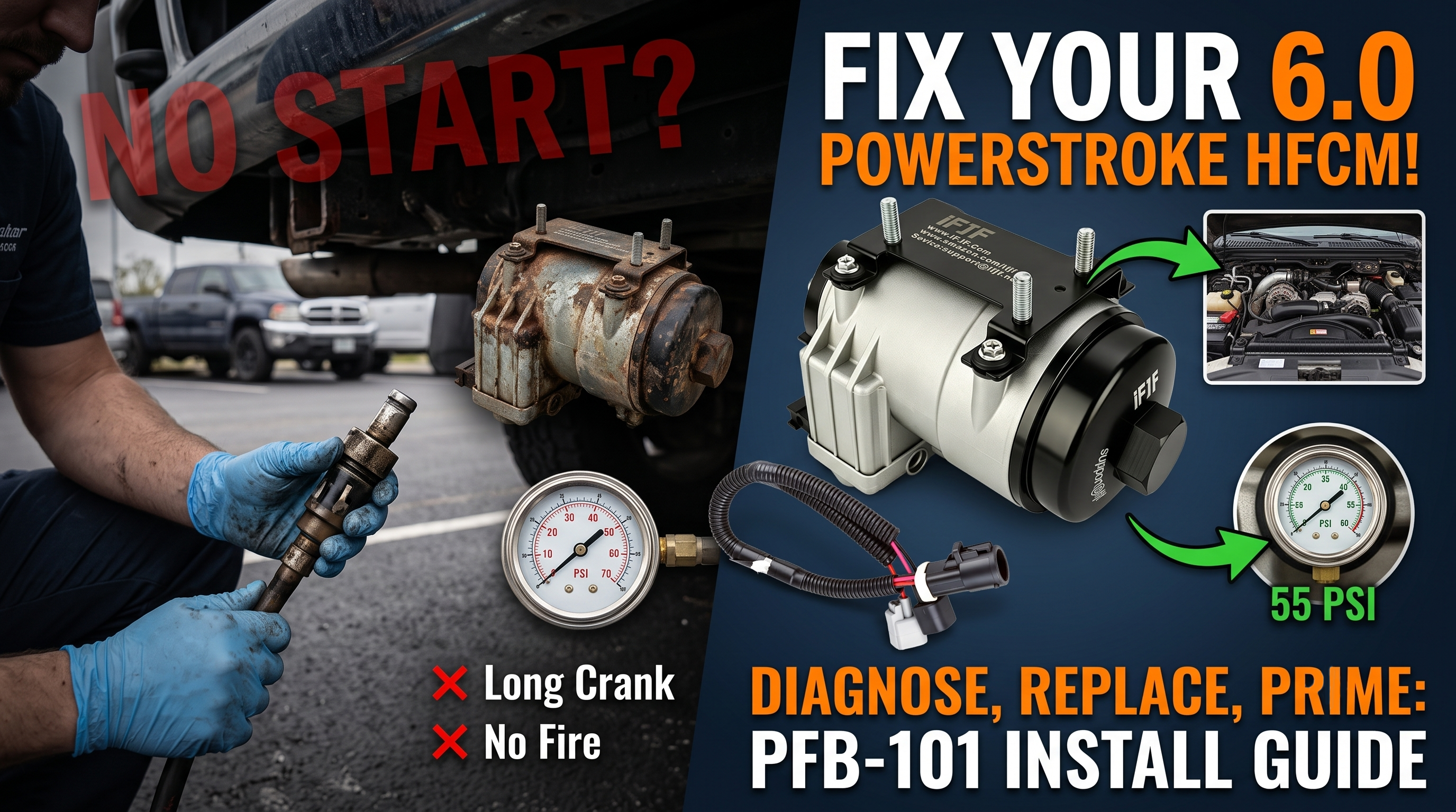 Ford 6.0L Powerstroke HFCM Fuel Pump Replacement Guide: Diagnose, Remove, Replace, and Prime