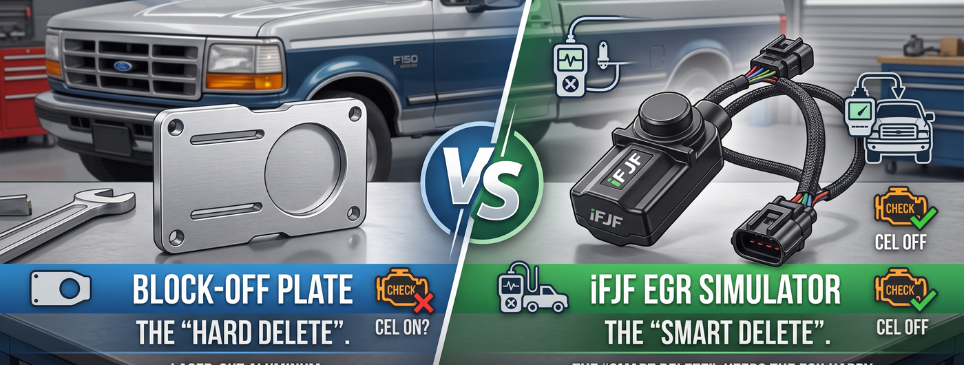 iFJF EGR Simulator Eliminator vs Block-Off Plate: Which One Does Your Ford Actually Need?