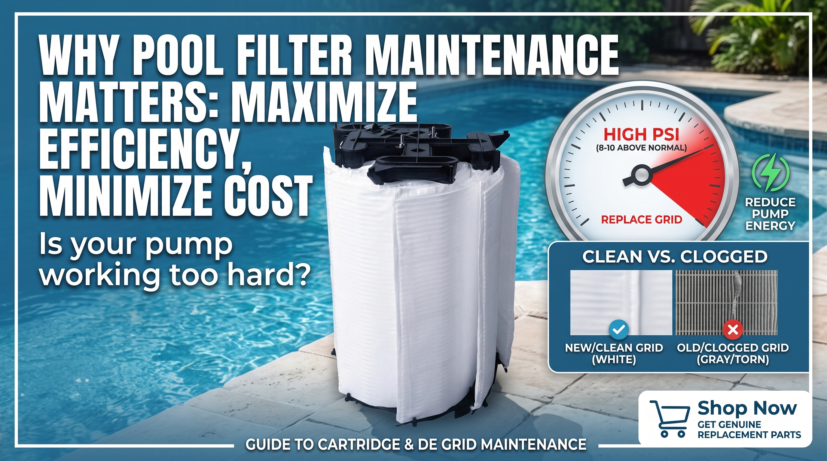 Pool Filter Maintenance Guide: When to Replace Cartridges, Grilles, and O-Rings