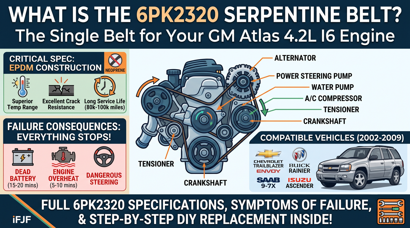GM 4.2L Atlas Serpentine Belt Replacement: 6PK2320 DIY Guide for Trailblazer, Envoy & Rainier