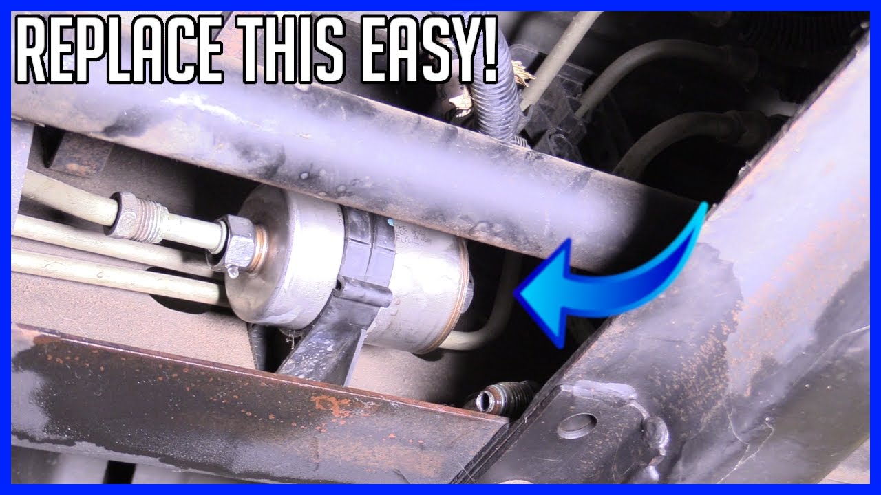 Fuel Filter Replacement Chevrolet Silverado Suburban Tahoe GMC Yukon XL Sierra 2000-2006 - EASY! - Diesel Truck Tutorial