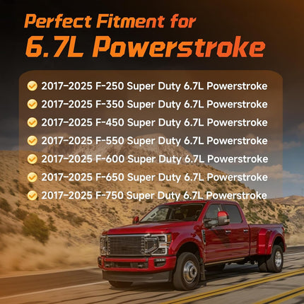 FD-4647 Fuel Filter Kit for 2017-2025 Ford 6.7L Powerstroke — Fitment Chart F-250 to F-750 Super Duty — iFJF