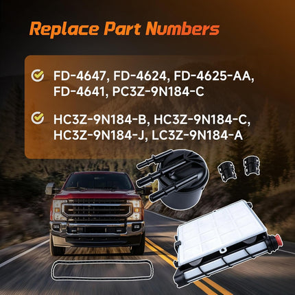 FD-4647 Fuel Filter Kit for 2017-2025 Ford 6.7L Powerstroke — Cross-Reference Part Numbers — iFJF