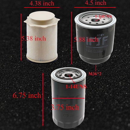 iFJF Fit OEM 6.7 Cummins Fuel Filter & Water Separator for Ram 2500-5500 (2013-2018) | Direct Replacement for 68197867AA 68157291AA 5083285AA
