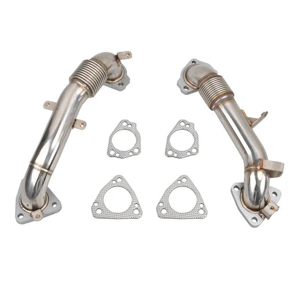 iFJF 2017-2021 6.6L Chevy GMC Duramax L5P 3.5" High Flow Exhaust Up Pipes & Cooler EGR Valve Delete kit