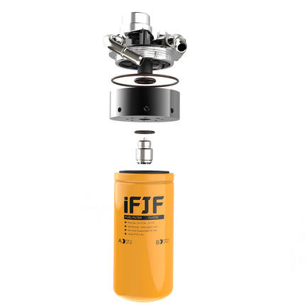 iFJF 2005-2016 GM Duramax V8 6.6L Chevy GMC 2500HD 3500HD 1R-0750 Fuel Filter and Refit Head and 12642623 Fuel Filter Head