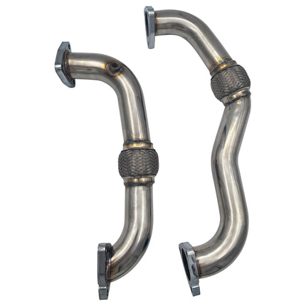 iFJF 2008-2010 6.4L Ford Powerstork Bypass Exhaust Up Pipes & Coolant Filtration System & Filter EGR Valve delete kit