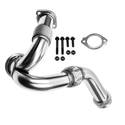 iFJF 2003-2007 6.0L Ford F250 F350 F450 Powerstroke Diesel Heavy Duty Polished Exhaust Up-Pipe Y-Pipe