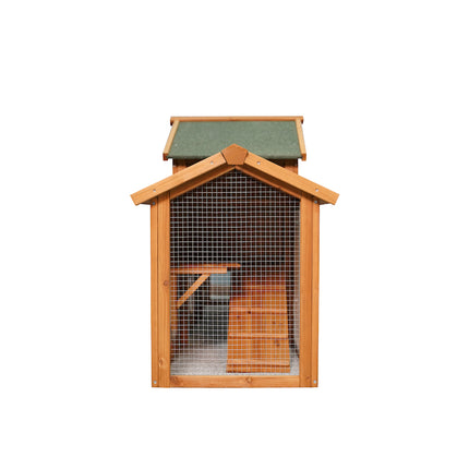 79.5" Large Bunny Cage with 2 Runs House Small Animal Habitats Removable Tray 2 Tier Waterproof Roof Poultry Pen Enclosure