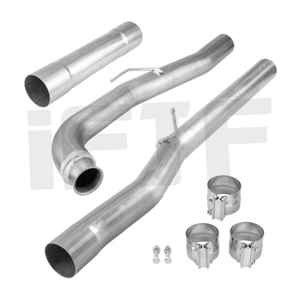 iFJF 2011-2015 6.6L Chevy Silverado GMC Sierra Duramax 4" DPF Delete Pipe & Cooler EGR Valve Delete Kit