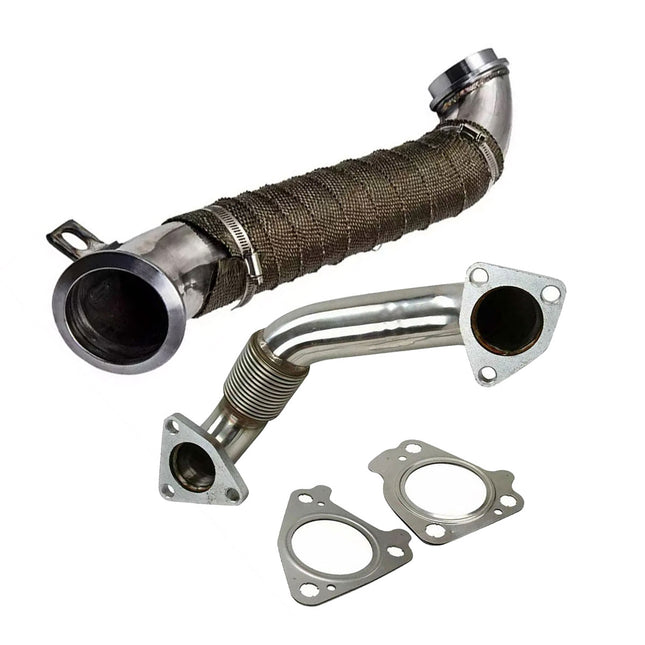 iFJF 2004.5-2010 6.6L Chevy GMC Duramax Passenger Side Up-Pipe & 3'' Downpipe Exhaust